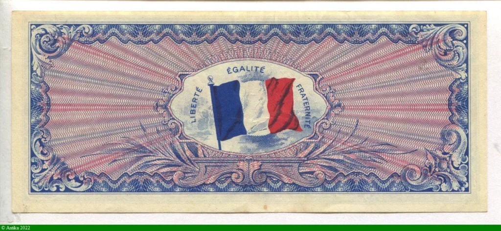 50 FRANCS Verso "Drapeau"