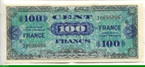 100 FRANCS Verso "France"