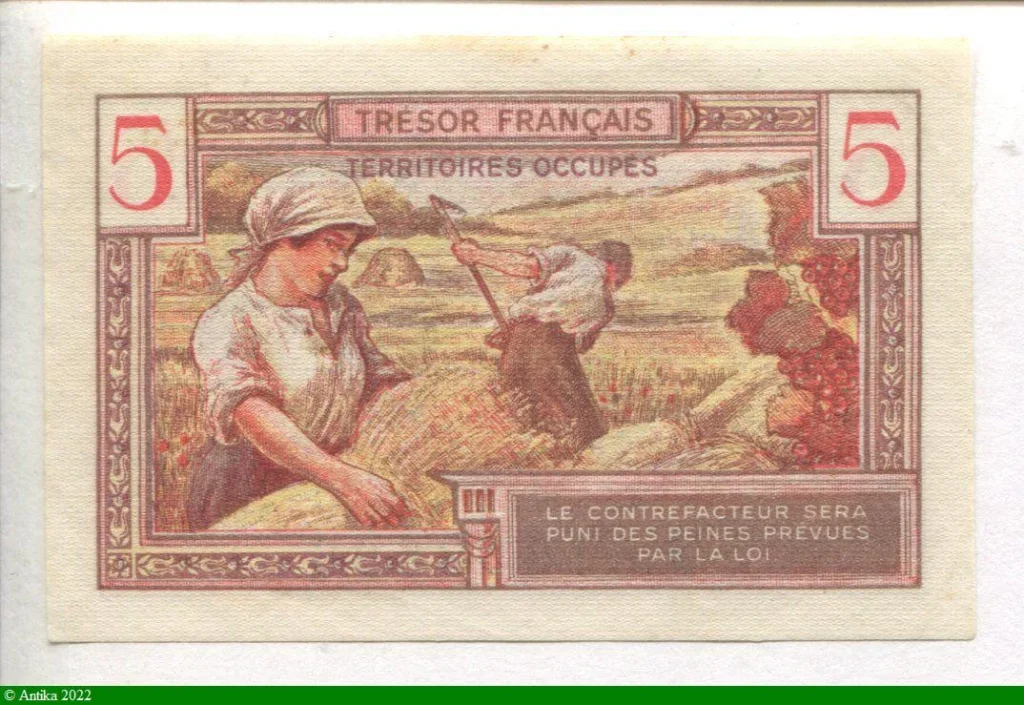 5 FRANCS "Trésor Français"