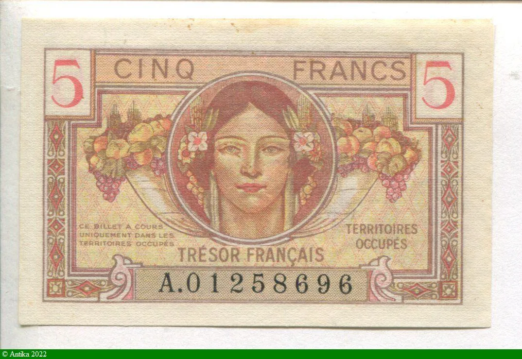 5 FRANCS "Trésor Français"