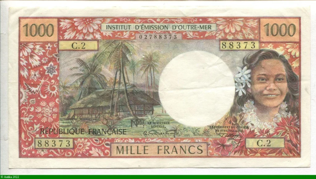 1000 FRS Hibiscus République Française