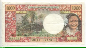 1000 FRS Hibiscus République Française