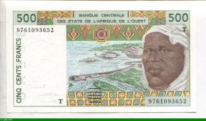 500 Francs Barrage & Vieil homme T:Togo