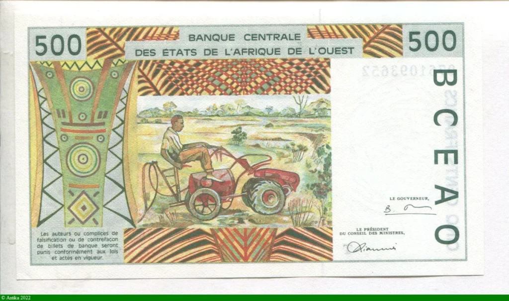 500 Francs Barrage & Vieil homme T:Togo