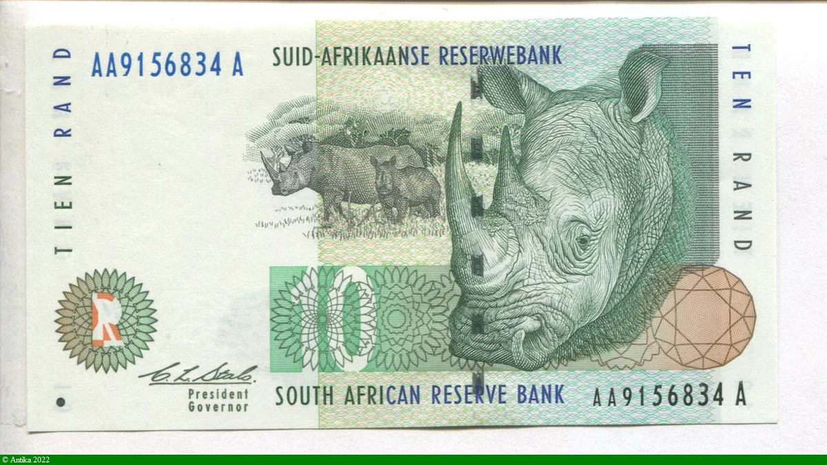 10 Rand Rhinocéros