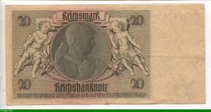 20 Reichsmark portrait de Werner Von Siemens