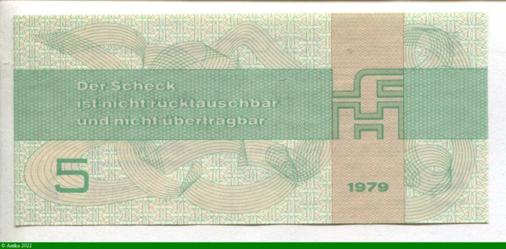 5 Mark (considéré comme chèque)utilisable en RDA