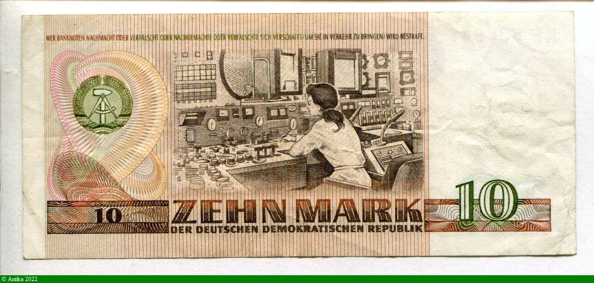 10 Mark Clara Zetkin Chiffre Rouge KF 836947