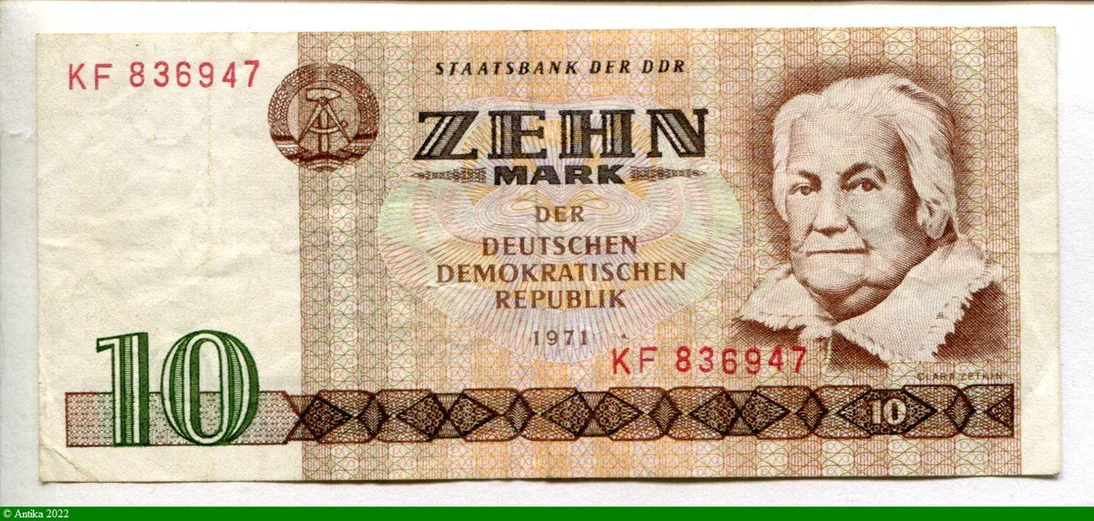 10 Mark Clara Zetkin Chiffre Rouge KF 836947