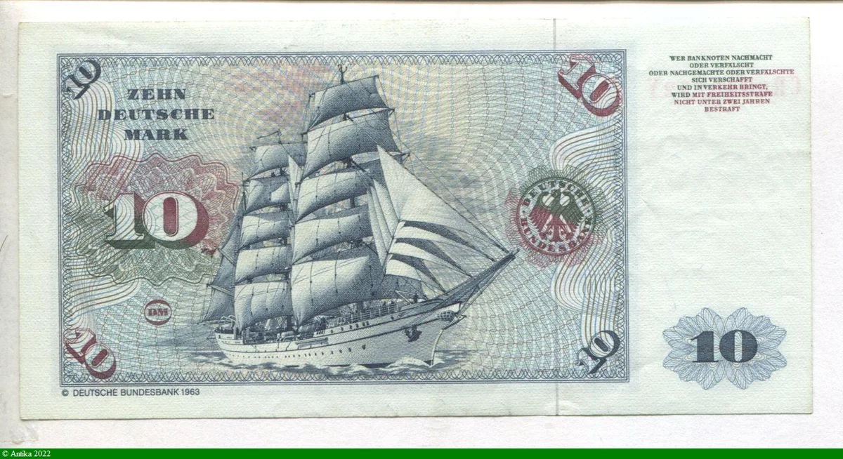 10 Deutsche Mark Jeune Homme p/ Albrecht Dürer