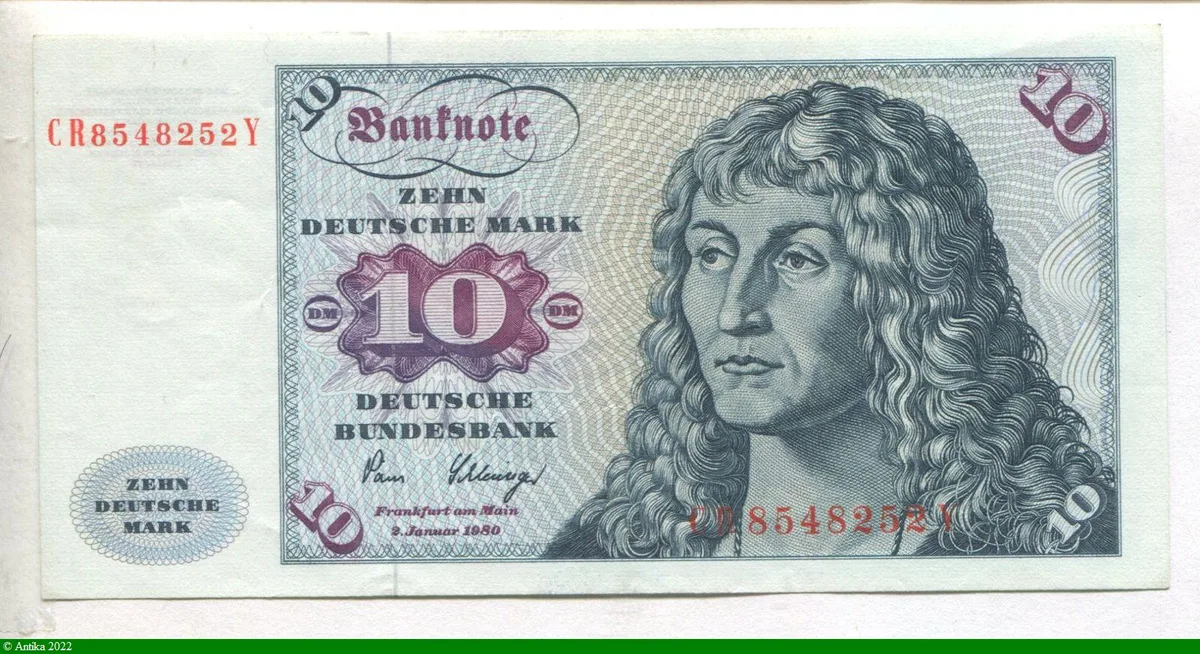 10 Deutsche Mark Jeune Homme p/ Albrecht Dürer
