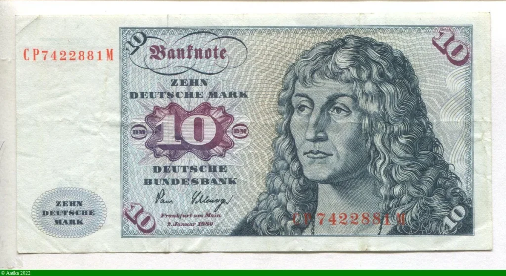 10 Deutsche Mark Jeune Homme p /Albrecht Dürer