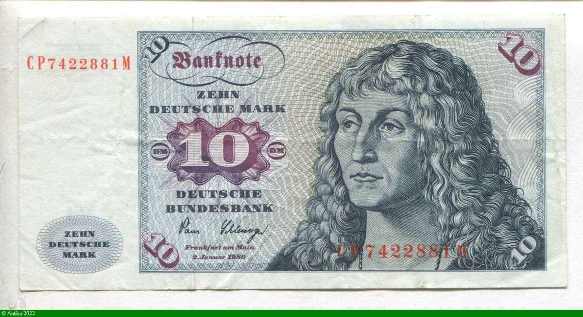 10 Deutsche Mark Jeune Homme p /Albrecht Dürer