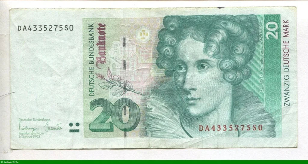 20 Deutsche Mark Annette Von D.H