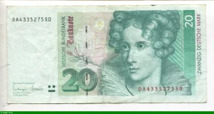 20 Deutsche Mark Annette Von D.H