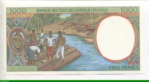 1000 Francs Culture du café & tronc Arbres F:République Centrafricaine