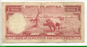 500 Escudos Americo Tomas & Rhinocéros * *