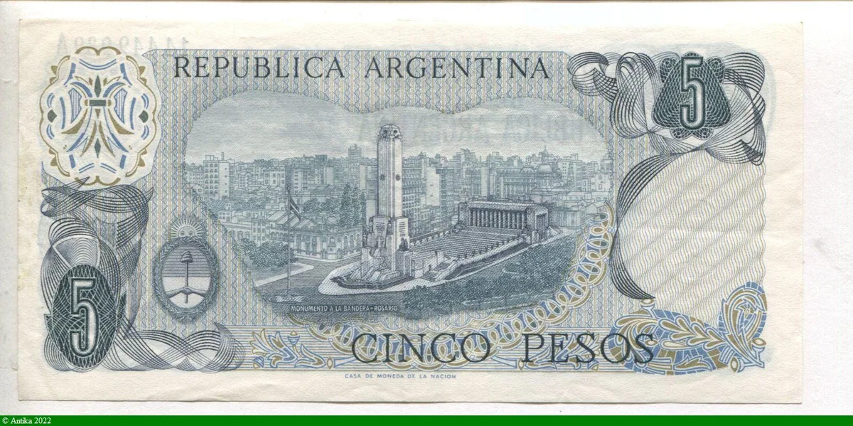 5 Pesos Général Belgrano * *