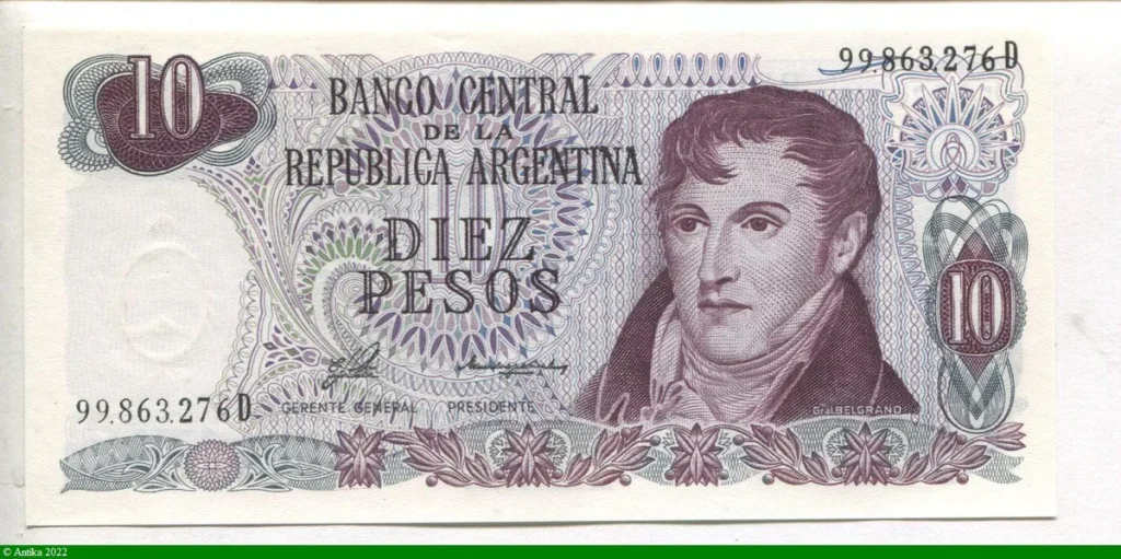 10 Pesos Général Belgrano