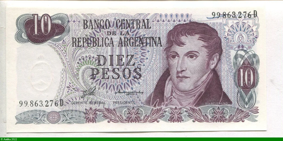 10 Pesos Général Belgrano