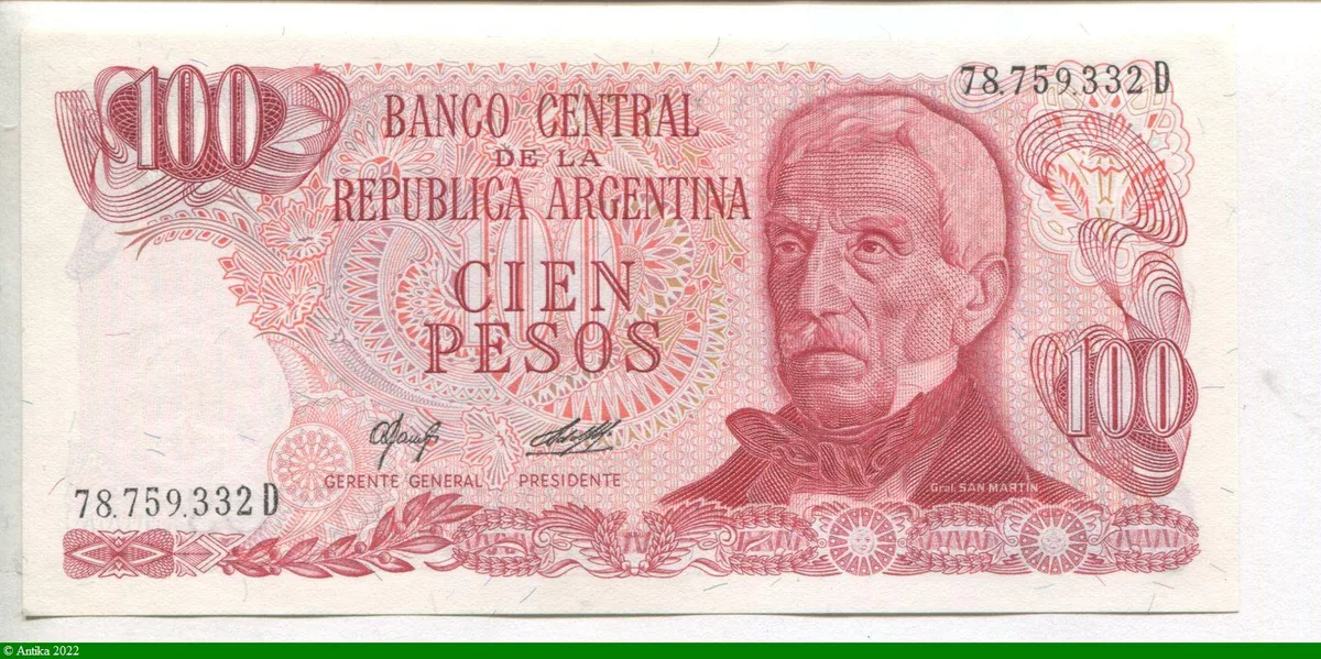 100 Pesos Général San Martin
