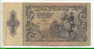 10 Schilling Statue équestre