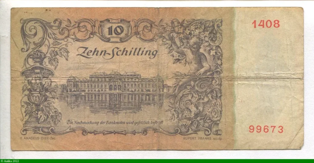 10 Schilling Statue équestre