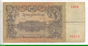 10 Schilling Statue équestre