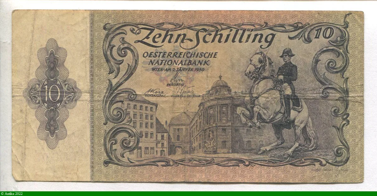 10 Schilling Statue équestre