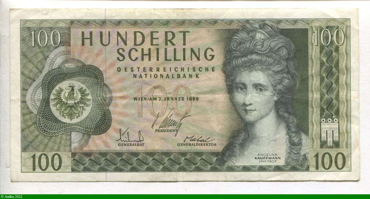 100 Schilling Angelika Kauffmann * * * * * * * * PROMO