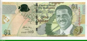 1 Dollar Sir Lynden O.Pindling * * *