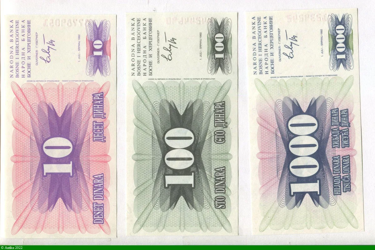 Lot de 100-100-10 Dinara