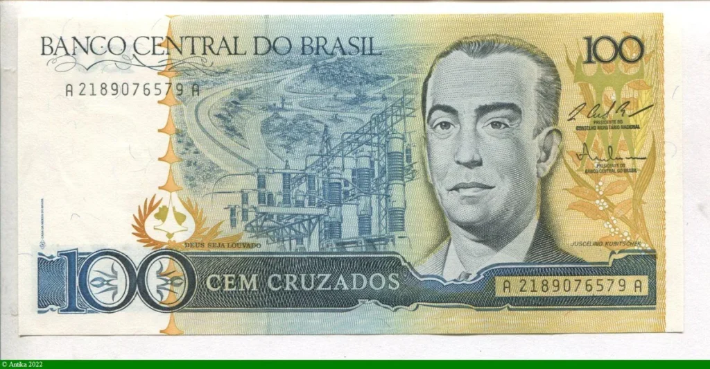100 Cruzados Juscelino Kubitschek * *