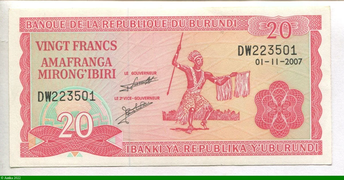 20 Francs Danseur guerrier * * *