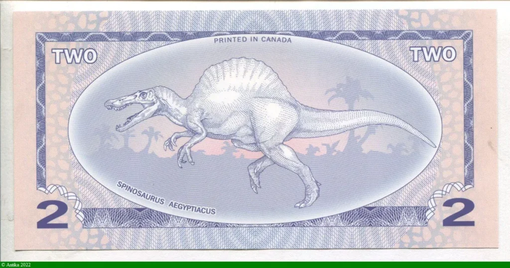 BERINGIA (émiss° Privée Canada) 2 Dinars Dinausores