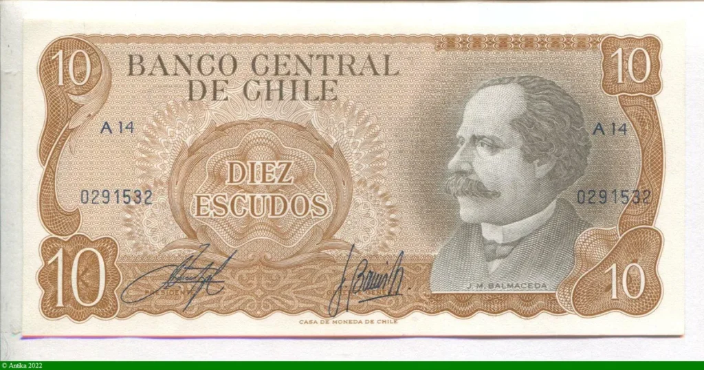 10 Escudos J.M Balmaceda * * * *