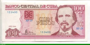 100 Pesos Carlos Manuel de Cespedes * *