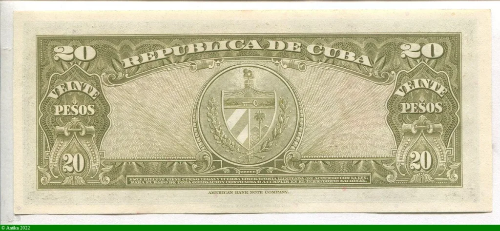20 Pesos Antonio Maceo