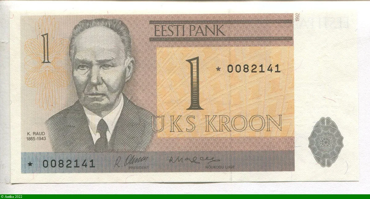 1 Kroon K.Raud Préfix Rare