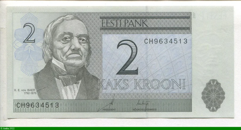 2 Krooni K.E Von Baer * *