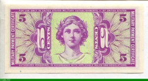 5 Cents Military Payment Certificate PROMO