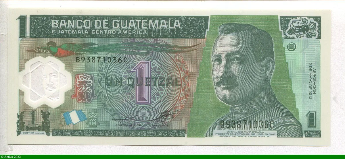 1 Quetzal Jose Maria Orellana, Président du Guatemala * *