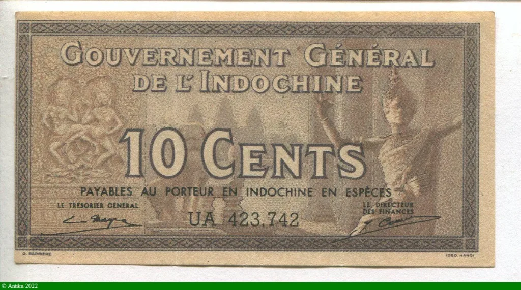 10 Cents Apsara, danseuses célestes sculptant la pierre & Angkor Vat