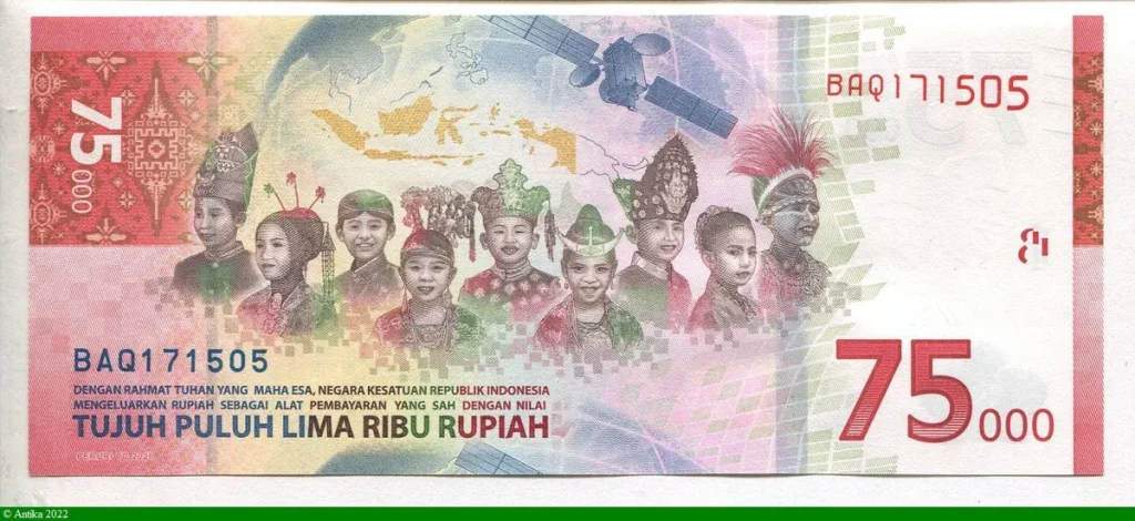 75000 Rupiah Commémoratif Indépendance Soekarno & M.Hatta * *