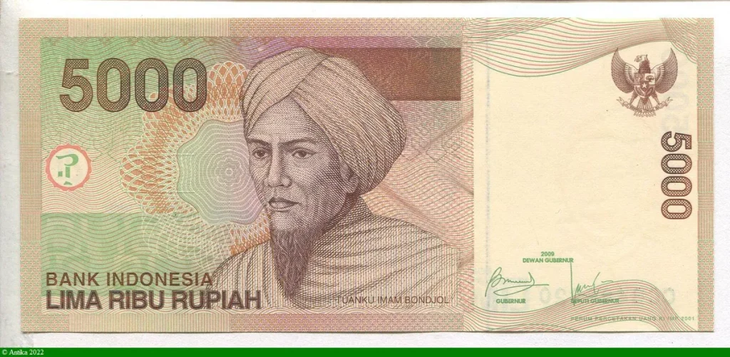 5000 Rupiah T.I Bonjol