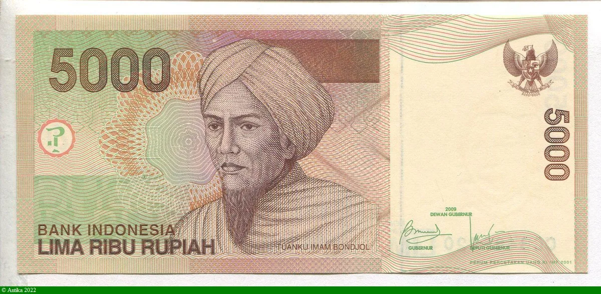 5000 Rupiah T.I Bonjol