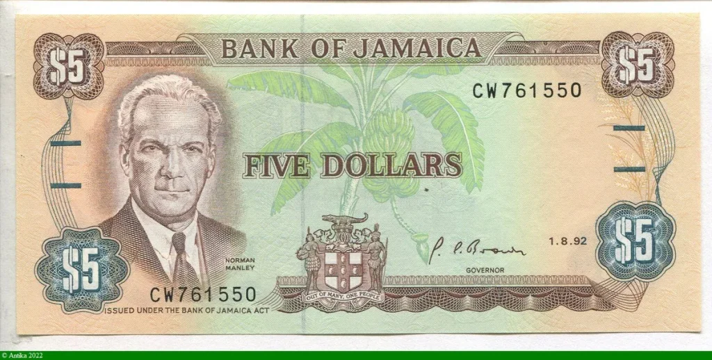 5 Dollars Norman Manley * * *