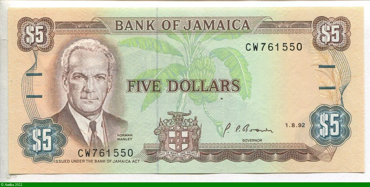 5 Dollars Norman Manley * * *