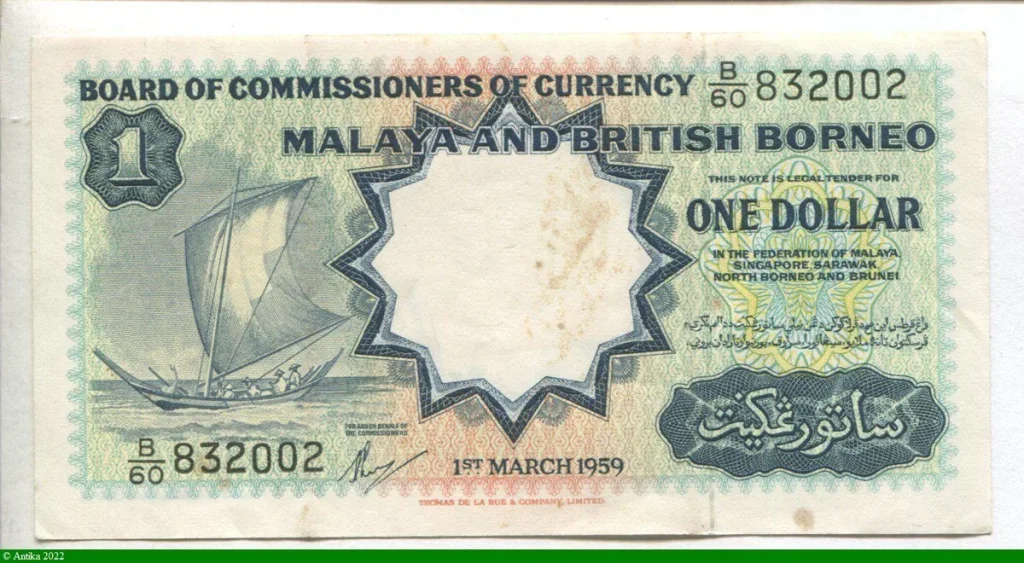 1 Dollar British Bornéo Barque
