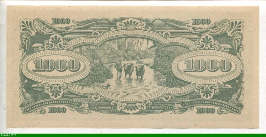 1000 Dollars Occupation militaire par le Japon